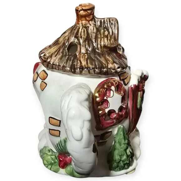 Hand Painted Clayworks Winter Snowman Tea Pot Tea Light House Decor 2006 - Picture 4 of 5